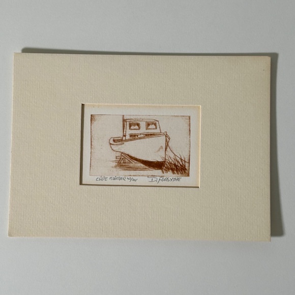 Limited Edition Matted Lithograph Print "Cape Islander" 43/225 By Doug Forsythe - Picture 2 of 3